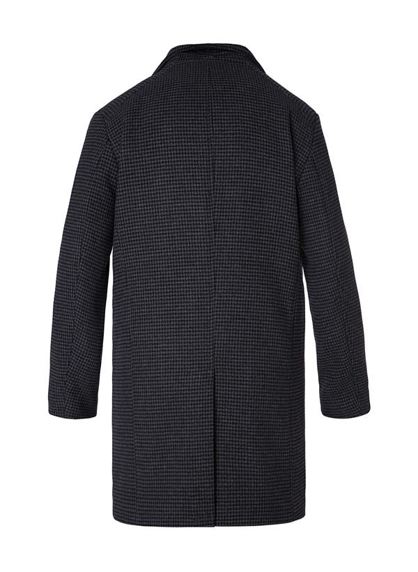 ROY ROBSON, Mantel, Schurwoll-Stretch sorana®, grau-navy gemustert