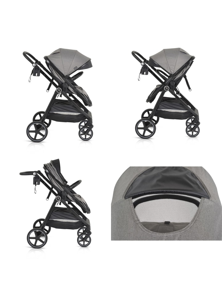 Moni Kinderwagen 2 in 1 Tokyo 22 kg in grau günstig kaufen onesize