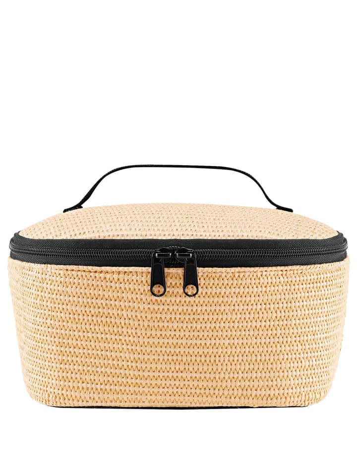 Reisenthel thermo coolerbag S - Brotzeitbox 22.5 cm (twist powder blue) in raffia black günstig kaufen onesize