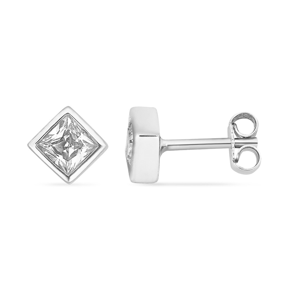 FAVS Boucles d'oreilles à fermoir à poussette 925 Argent Boucles d'oreilles