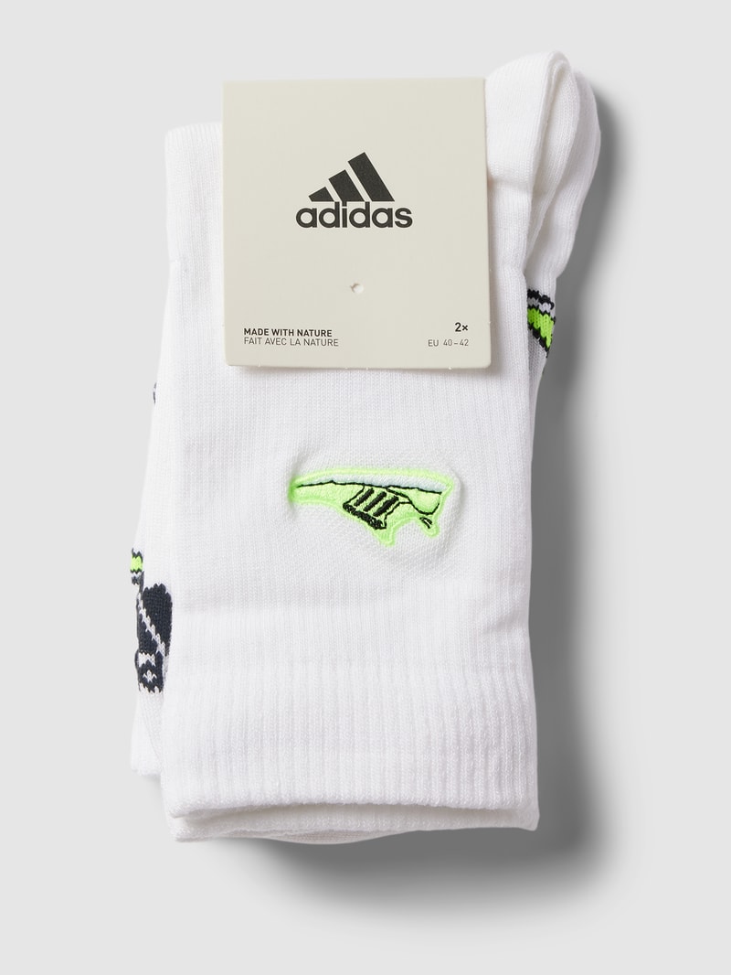 Socken mit Label-Detail im 2er-Pack in weiß