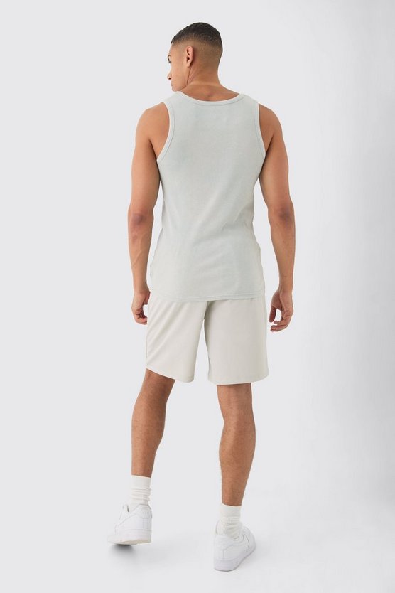 Lockere mittellange Limited Edition Mesh-Shorts