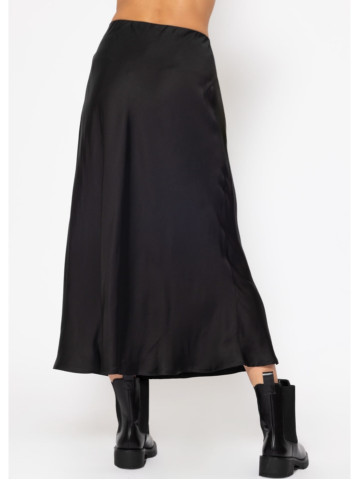 SASSYCLASSY Satinrock in Schwarz günstig kaufen