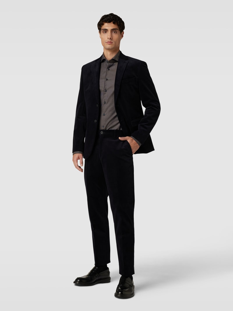 Slim Fit Premium Shirt mit Haifischkragen in anthrazit