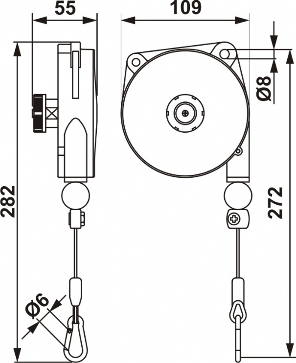 Rema 0629313 9313 Opružni balanser lagana verzija 2,0-3,0 kg 629313
