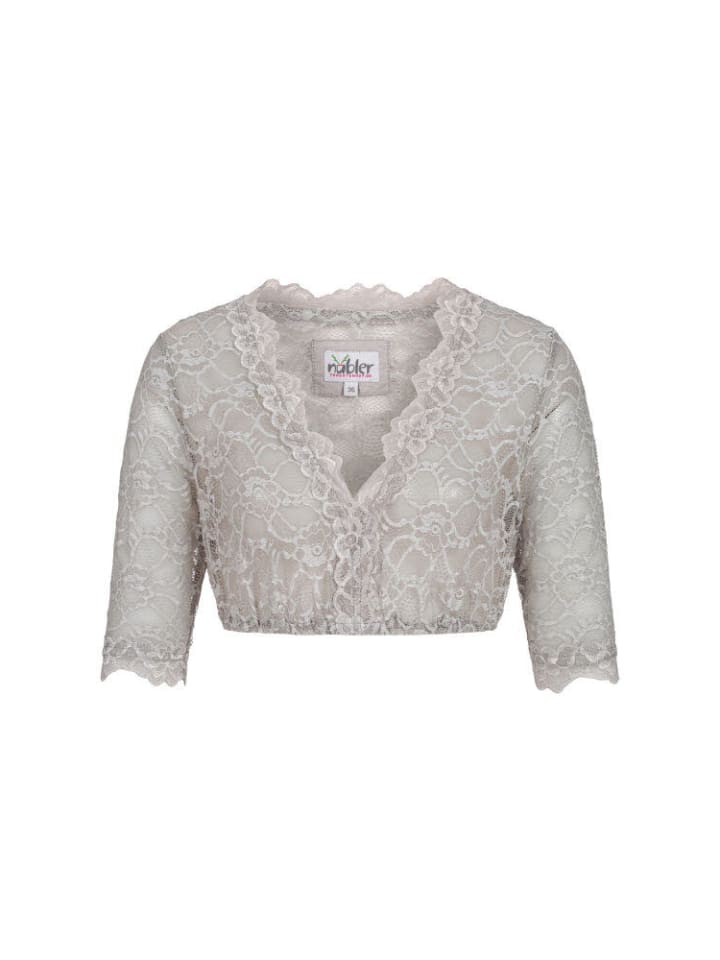 Nübler Dirndlbluse 3/4 Arm Laura in Silber günstig kaufen