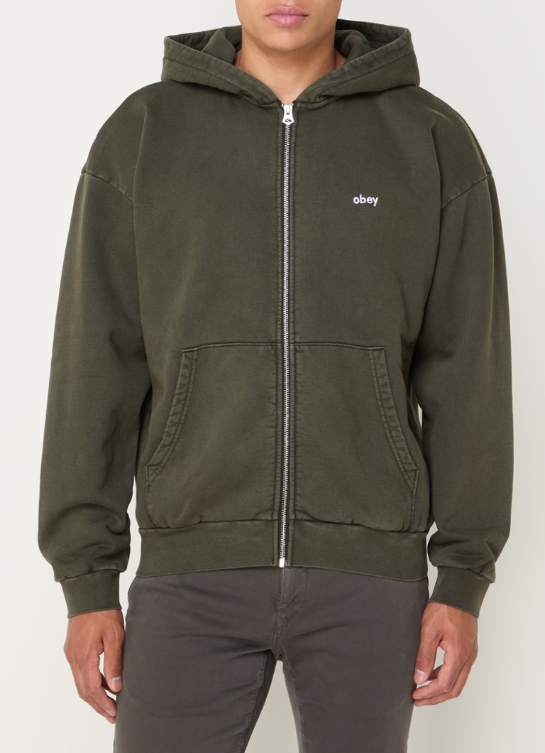 Jachetă sport Obey Lowcase cu logo brodat