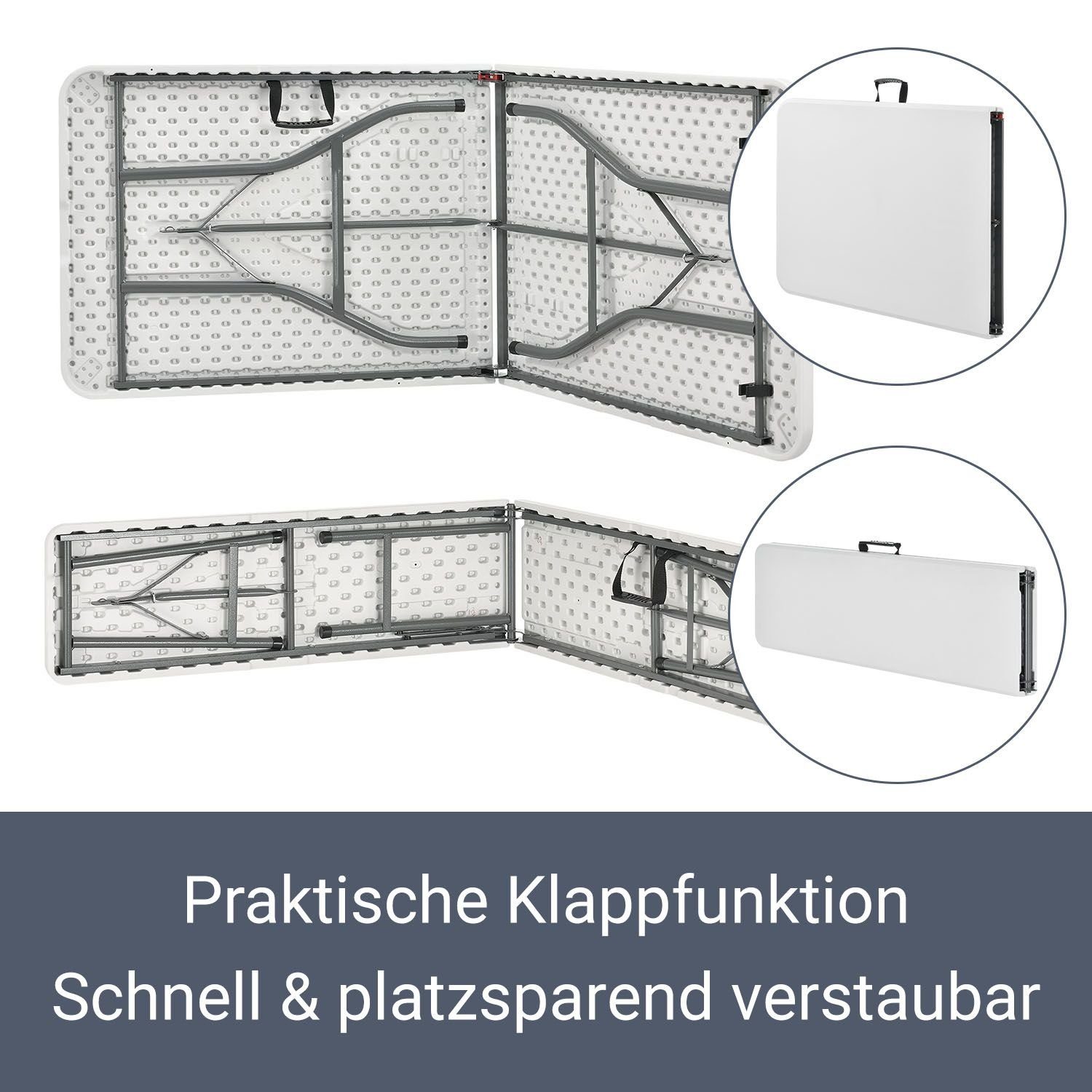 Juskys Bierzeltgarnitur Bayreuth, (3-tlg), pflegeleicht, ideal im Garten oder beim Camping