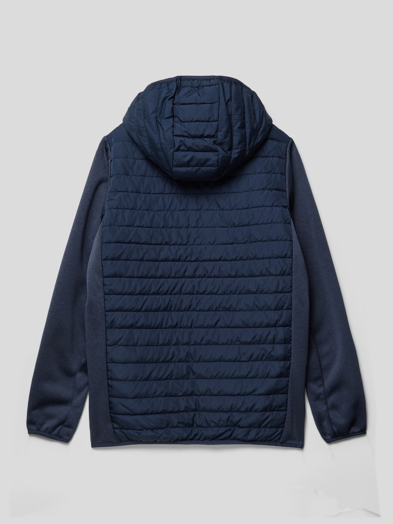 Steppjacke mit Label-Print Modell 'EMULTI' in marineblau