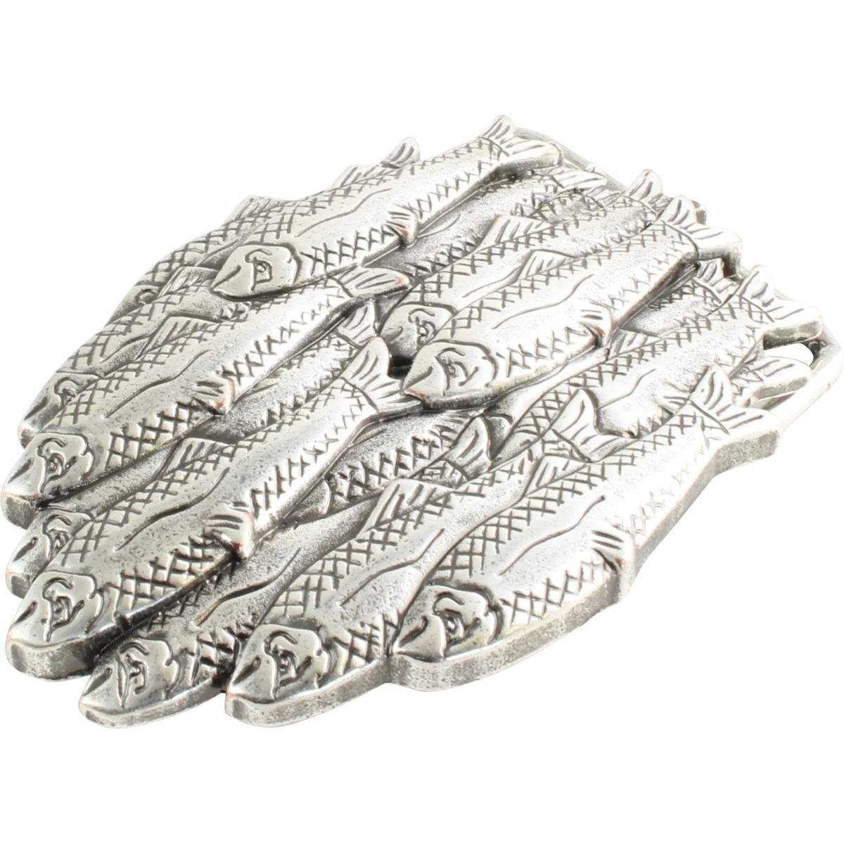 BELTINGER Gürtelschnalle Fische 4,0 cm - Buckle Wechselschließe Gürtelschließe 40mm - Gürtel bi