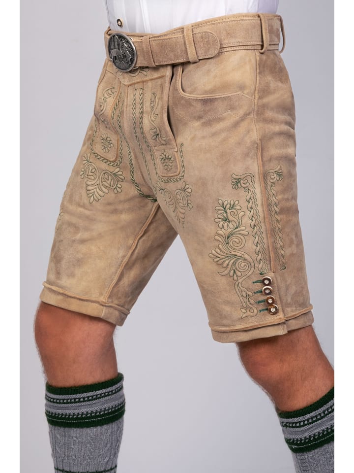 Edelnice Kurze Wildbock Lederhose Adam in natur günstig kaufen