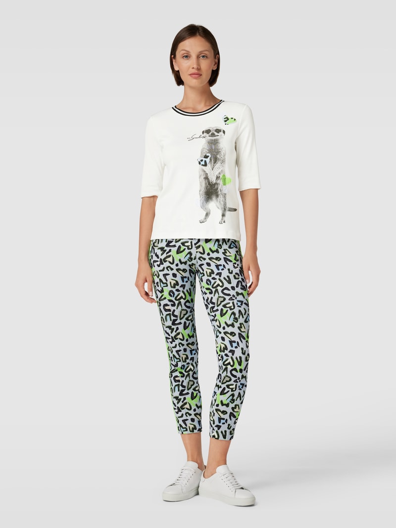 T-Shirt mit 1/2-Arm in offwhite