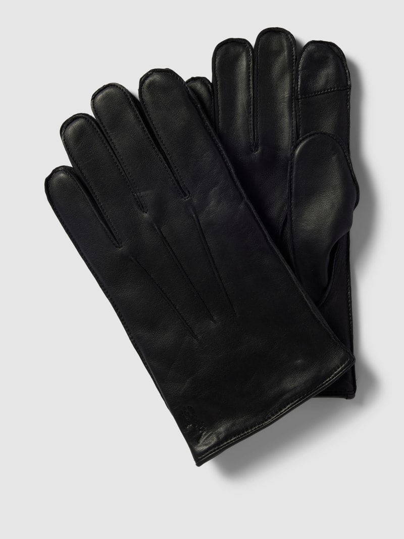 Handschuhe aus Leder in cognac