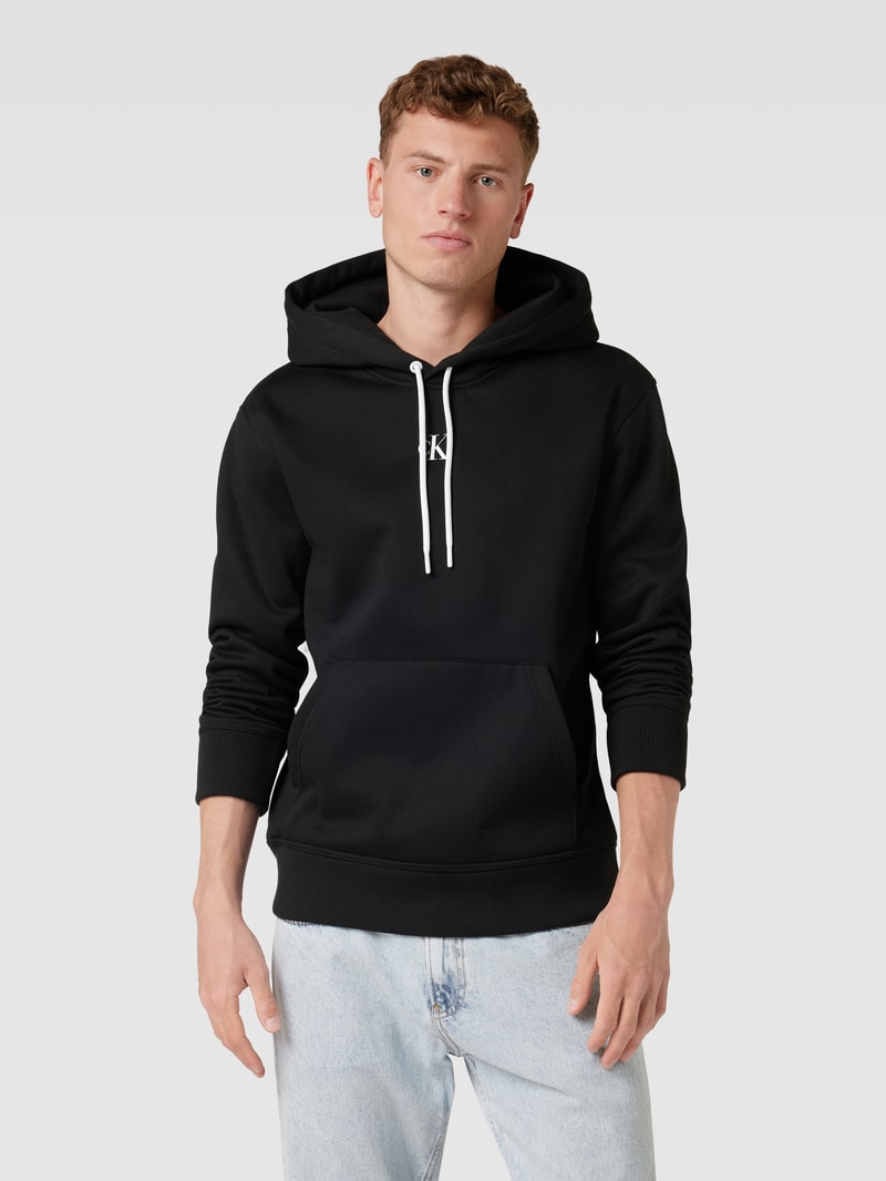 Hoodie mit Label-Print in black