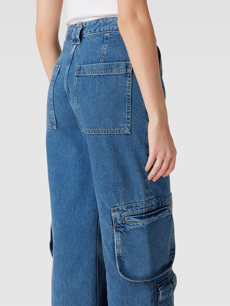 Jeans mit Cargotaschen Modell 'ROMY' in blau