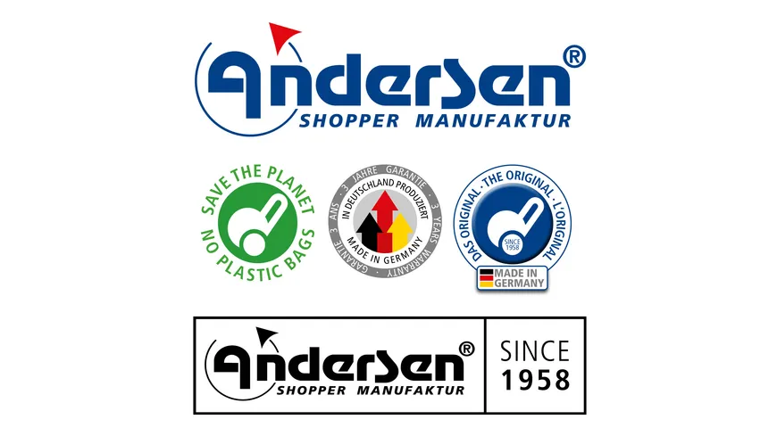 Andersen Unus Shopper Fun Einkaufstrolley Tilde rot