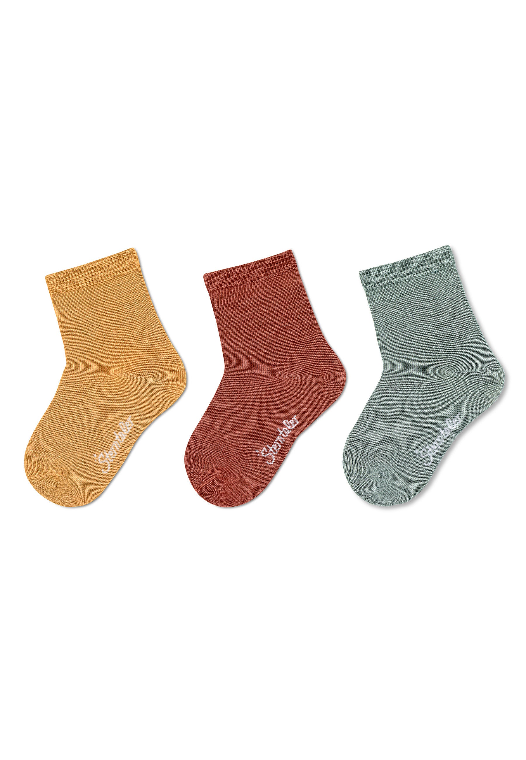 Socken 3er-Pack uni Bambus, verschiedene Farben