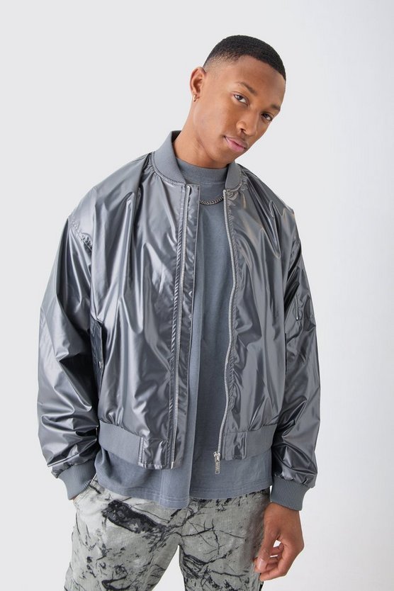 Kastige Metallic Ma1 Bomberjacke