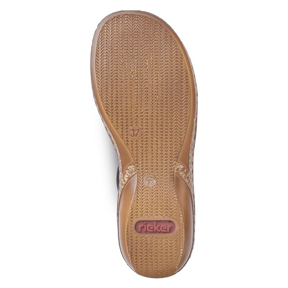Rieker Damen Riemchensandalen nachtschwarz