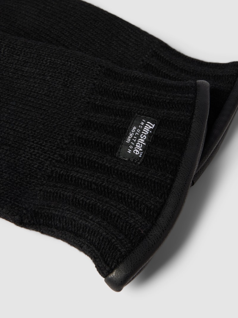 Handschuhe mit Two-Tone-Machart in schwarz