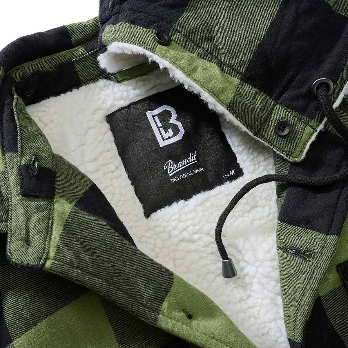Hooded Lumberjacket schwarz-oliv