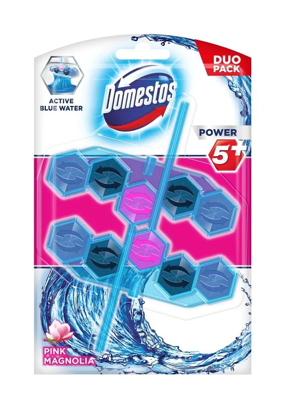 Domestos Power5+ kocka Plava voda Ružičasta magnolija