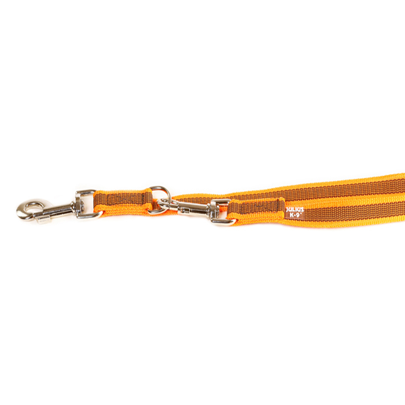 JULIUS-K9 Hundeleinen JULIUS-K9 Führleine verstärkt 20mm orange/ grau