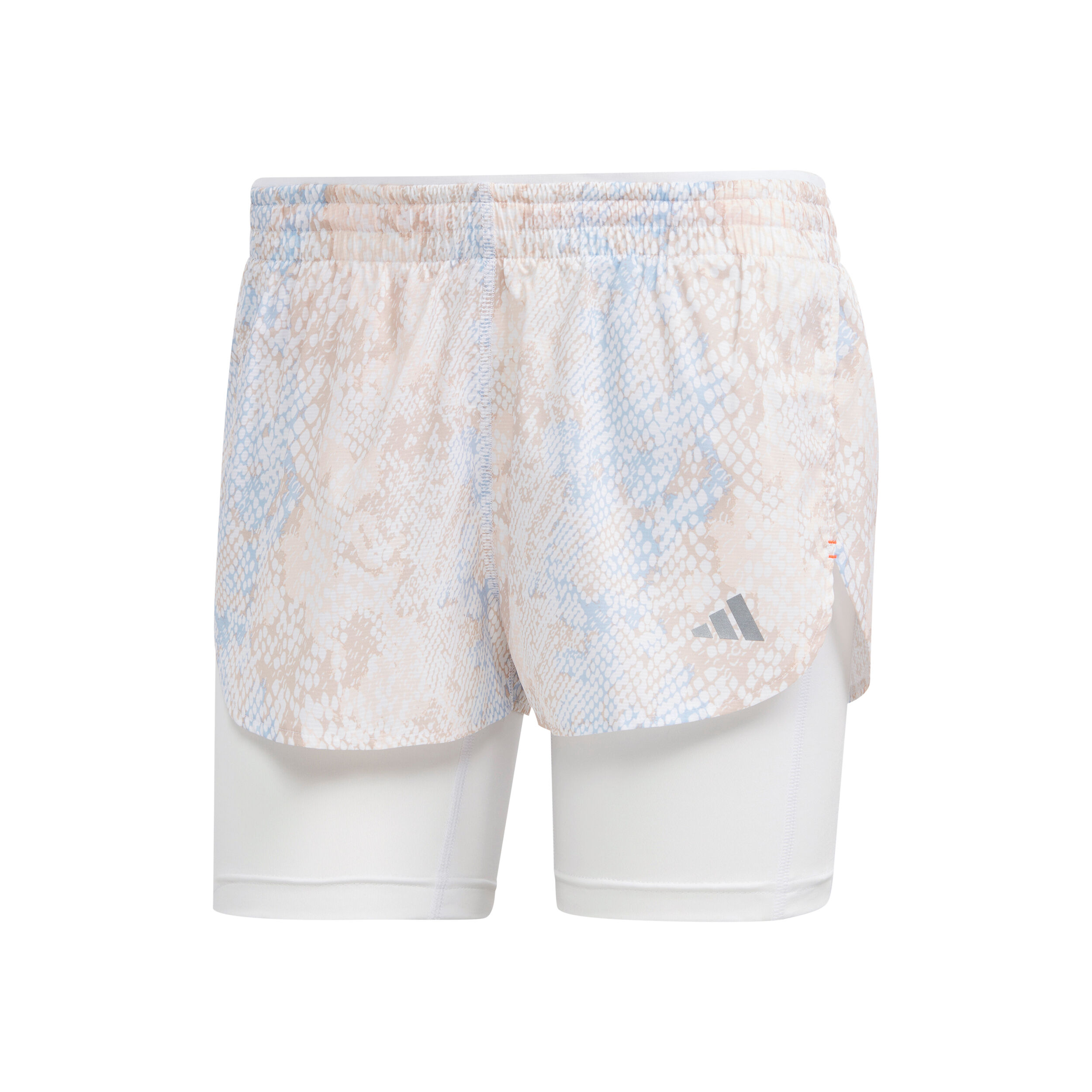 Fast 2in1 All Over Print Shorts Damen - Weiß, Grau