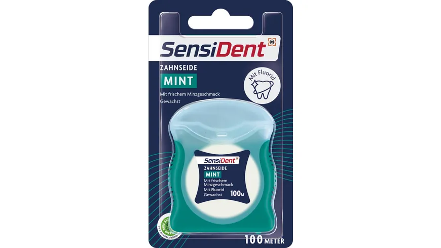 SensiDent Zahnseide Gewachst Minzgeschmack 100 m