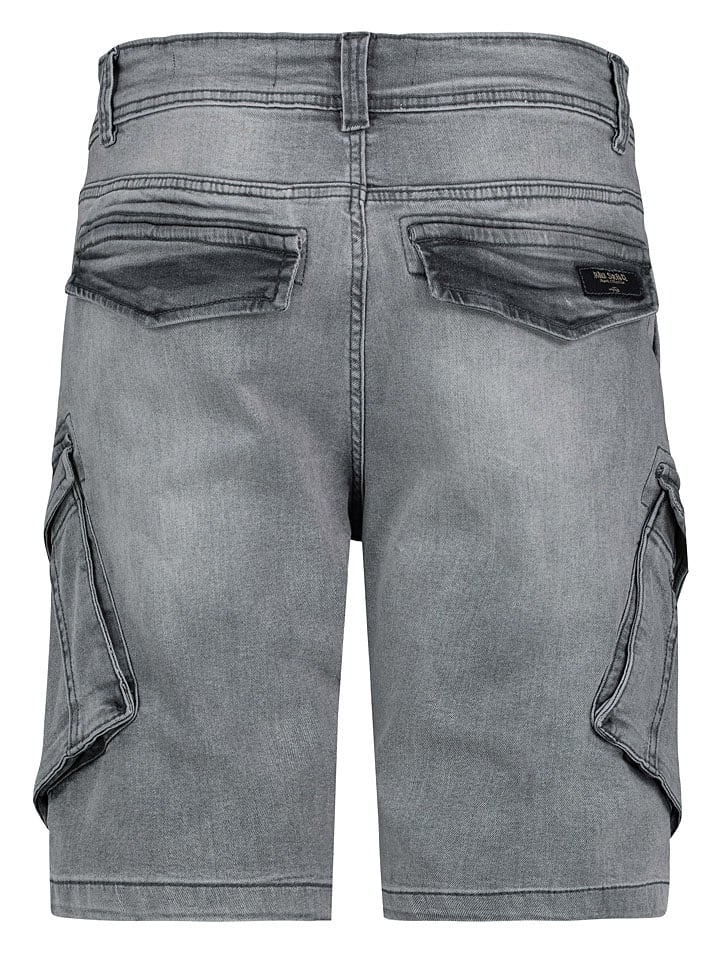 Authentic Style Jeans-Cargobermudas in Grau günstig kaufen