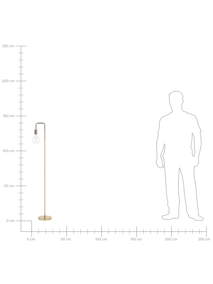 Beliani Stehleuchten SAVENA in Gold - (W) 20 x (H) 140 x (L) 14 cm günstig kaufen onesize