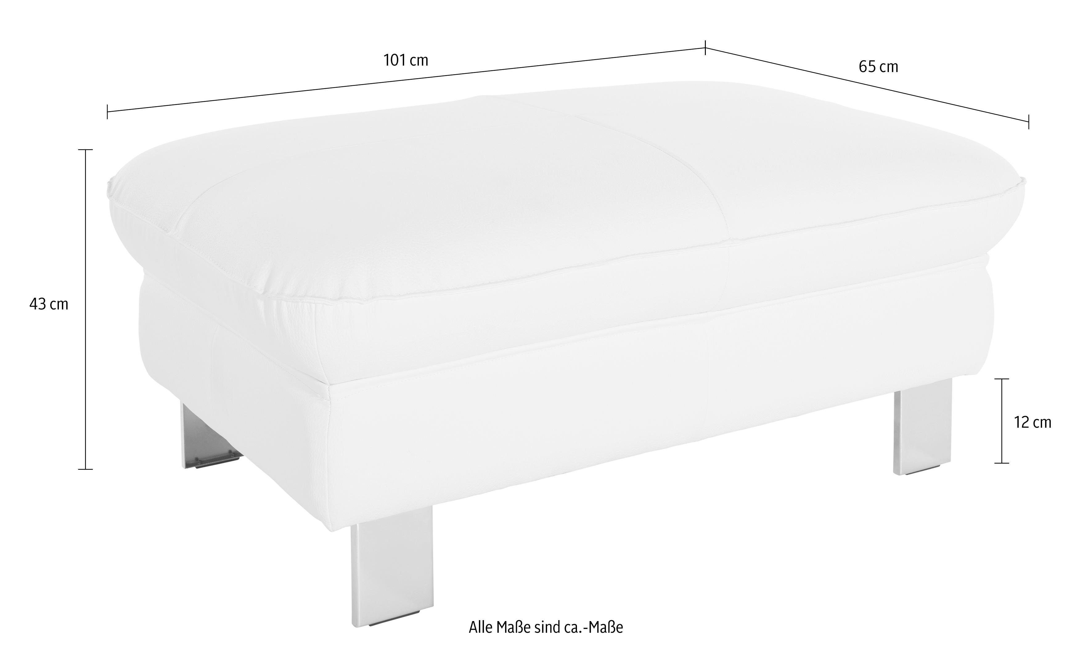 COTTA Polstergarnitur Driver, (Set), bestehend aus Ecksofa und Hocker, mit Kopfteilverstellung