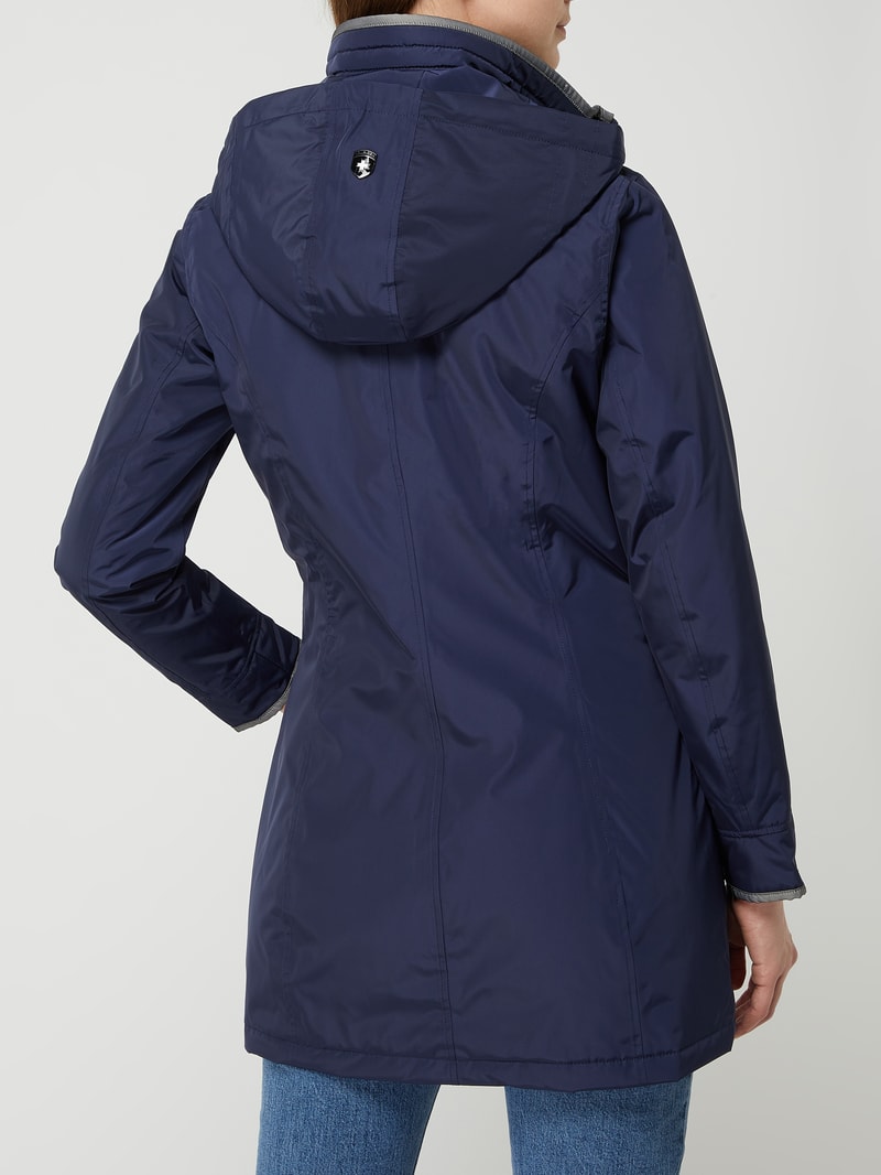 Jacke mit Label-Detail Modell 'STOCKHOLM' in dunkelblau
