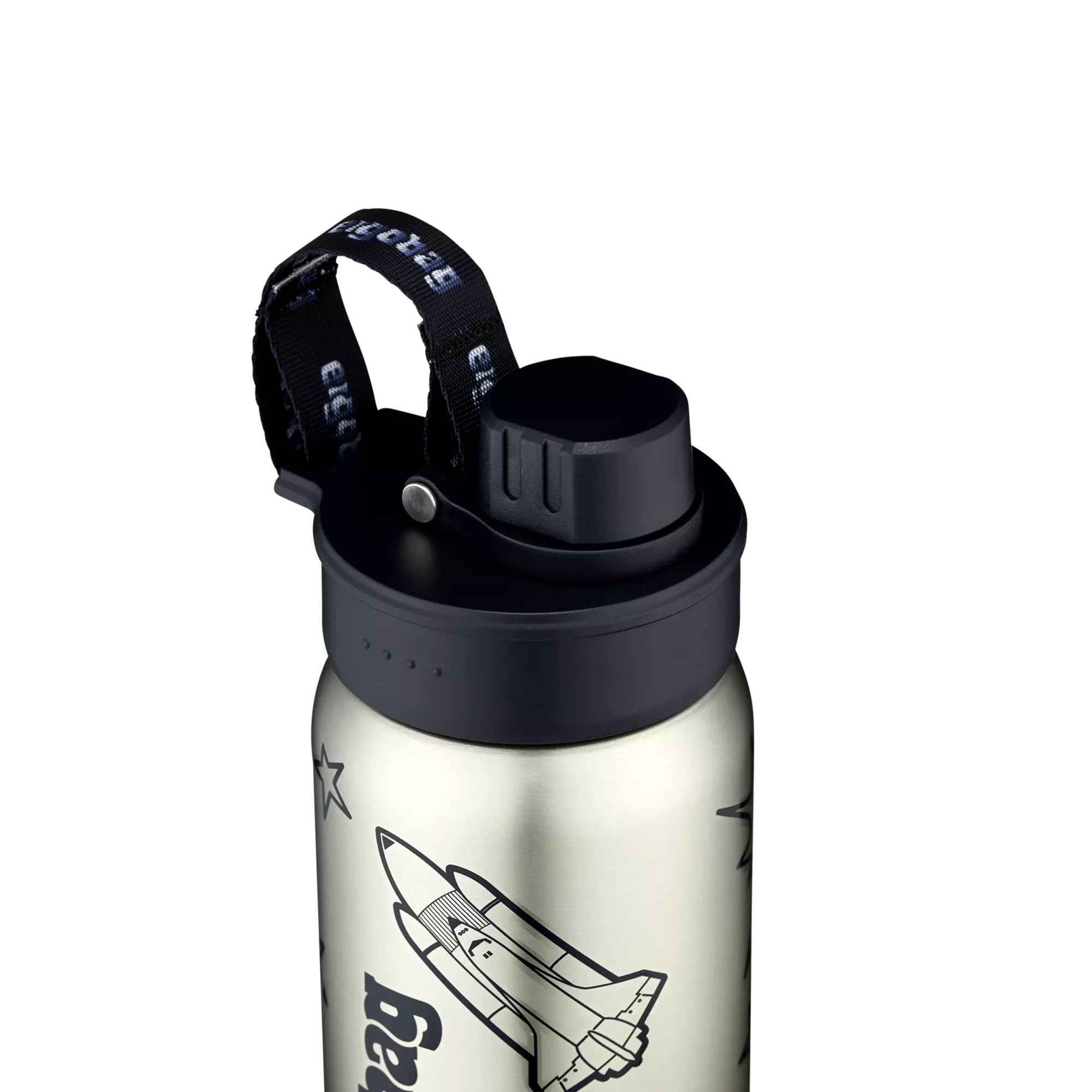 ergobag Edelstahl Trinkflasche Schwarz