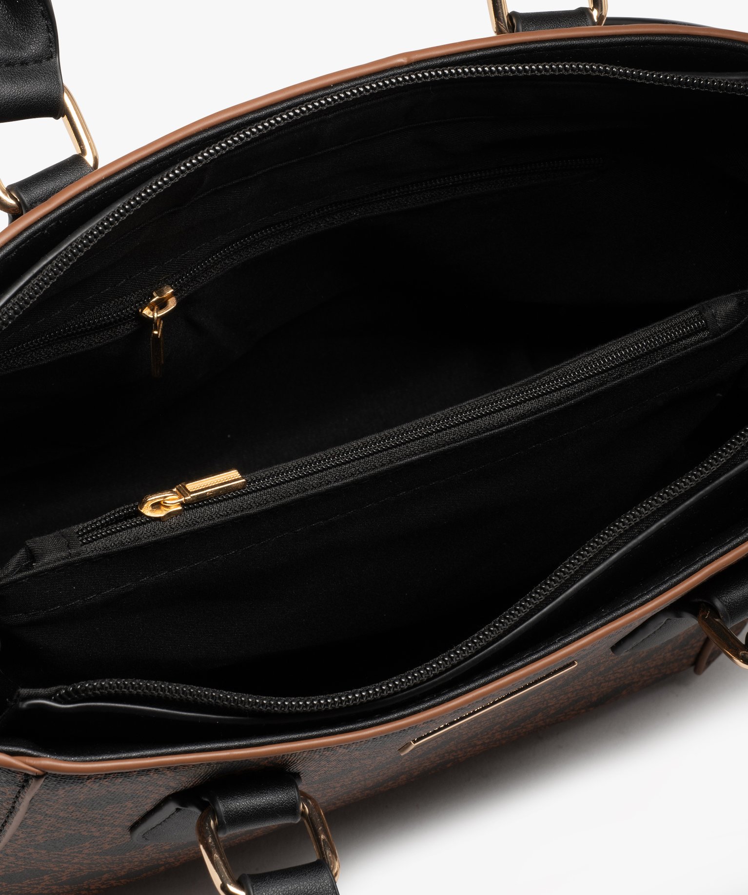 Sac à main imprimé à bandoulière amovible femme noir | GEMO