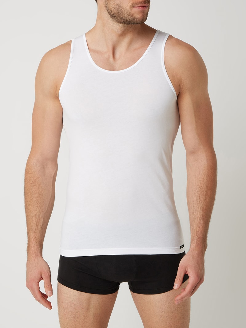 Tanktop aus Baumwolle im 2er-Pack in weiß