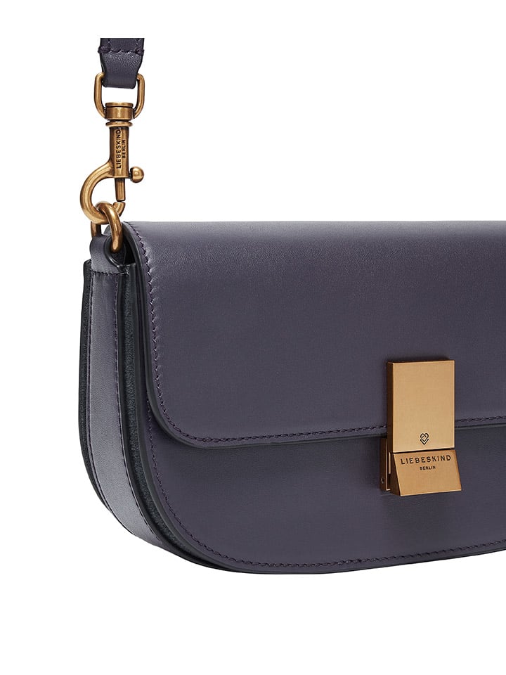 LIEBESKIND BERLIN Leder-Umhängetasche in Dunkelblau - (B)22 x (H)12,5 x (T)4 cm günstig kaufen onesize