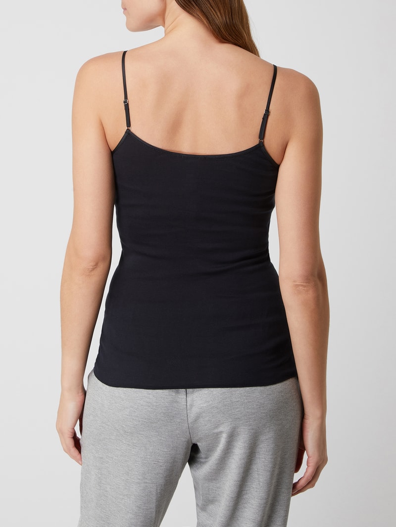 Unterhemd aus merzerisierter Baumwolle Modell 'Cotton Seamless' in schwarz