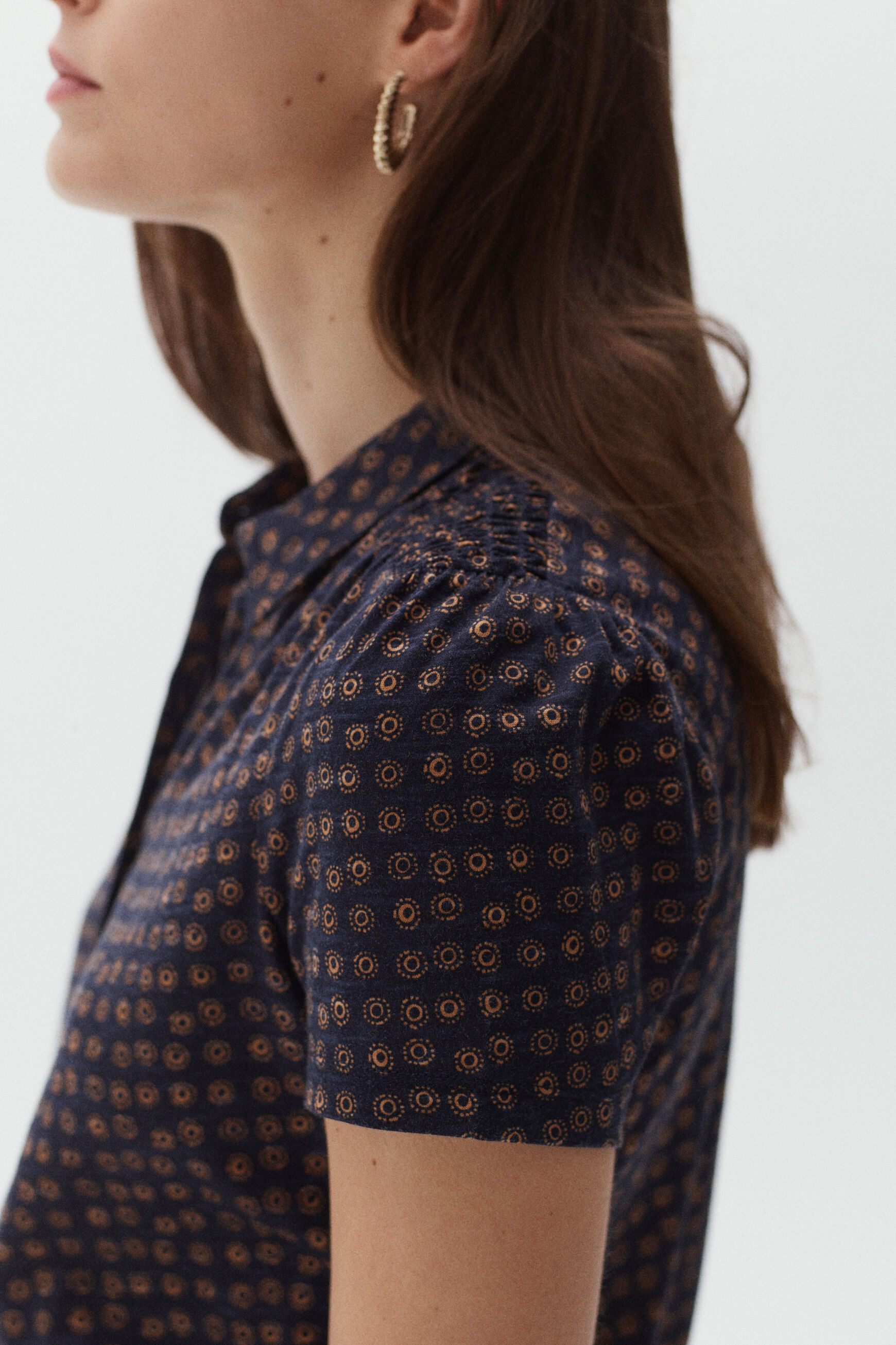 t-shirt loris halo bleu marine femme