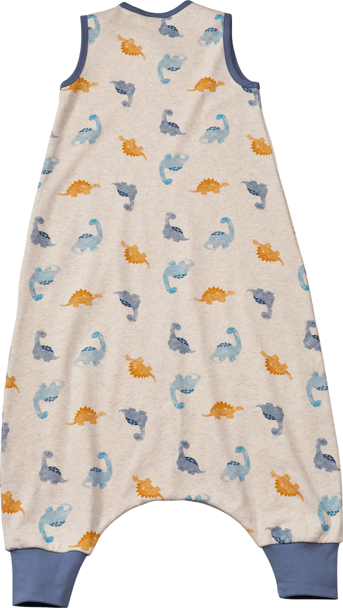 Schlafsack mit Beinen 1 TOG mit Dino-Muster, beige & blau, 100 cm, 1 St