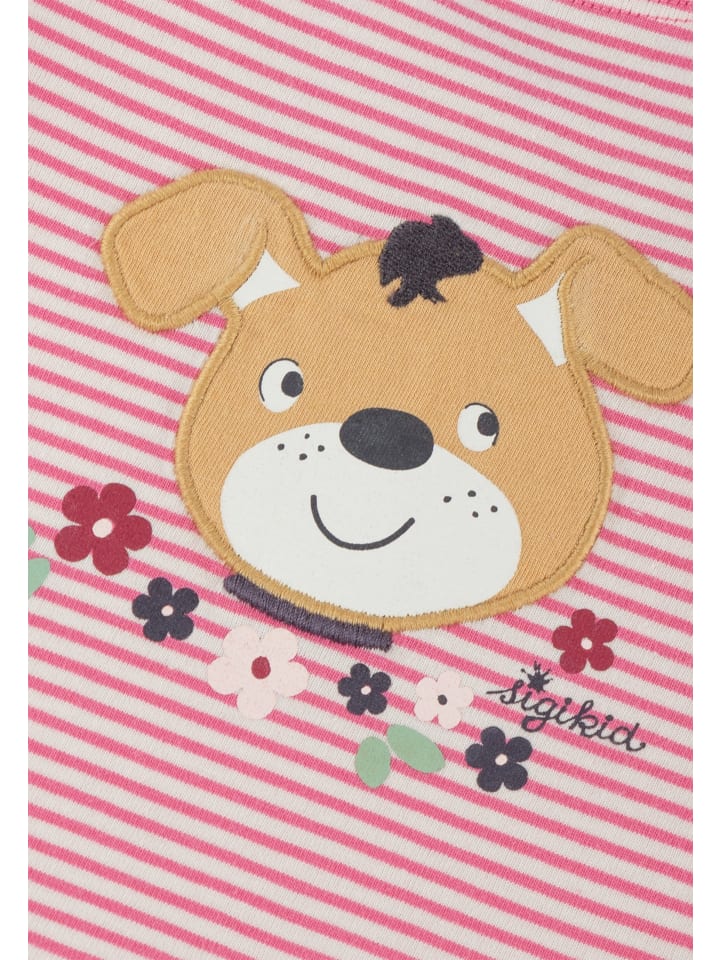 Sigikid Langarmshirt Funny Dog in Rosa/Weiß günstig kaufen