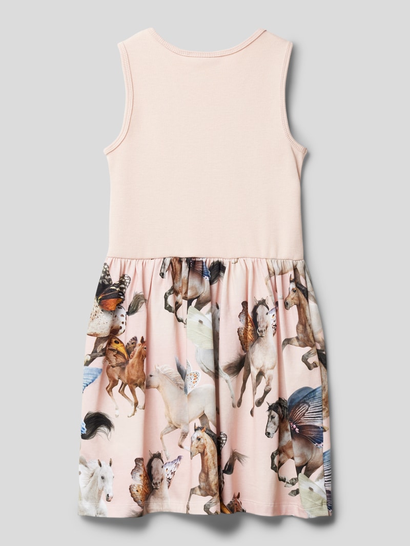 Kleid mit Motiv-Print Modell 'Colleen' in rosa