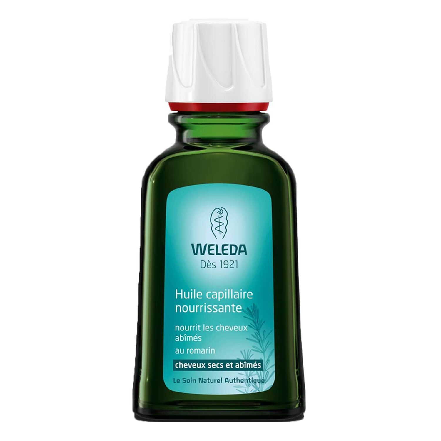 Weleda Romarin Huile Capillaire Nourrissante - Soin Cheveux Secs et Abîmés - 50 ml