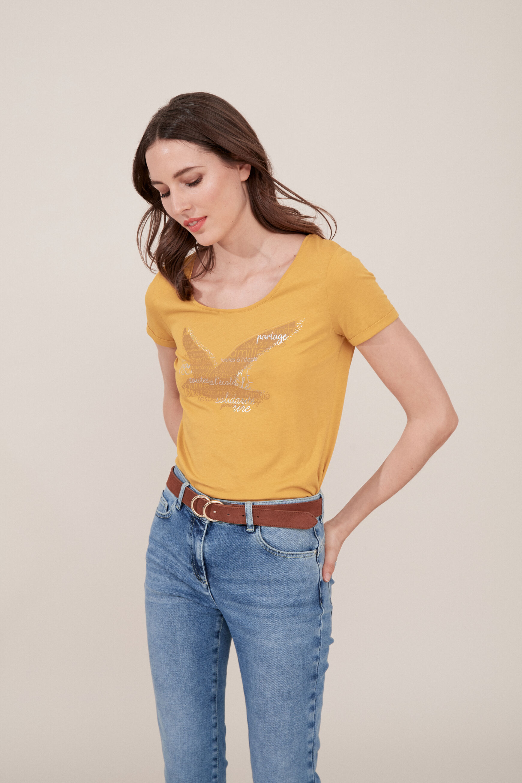 T-shirt Maddy jaune femme