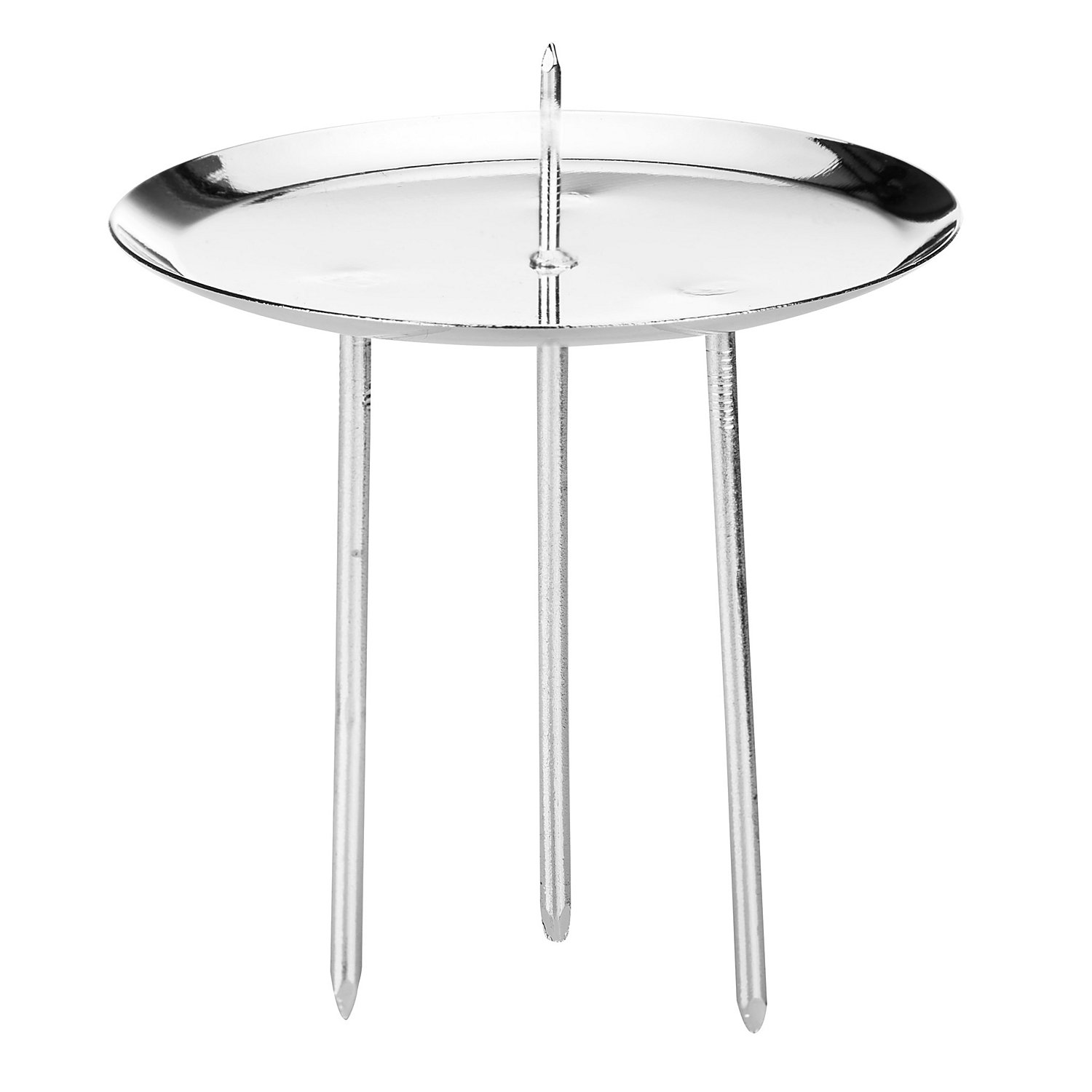 Hochwertige Kerzenhalter, silber, 7,5 cm Ø, 4 Stück