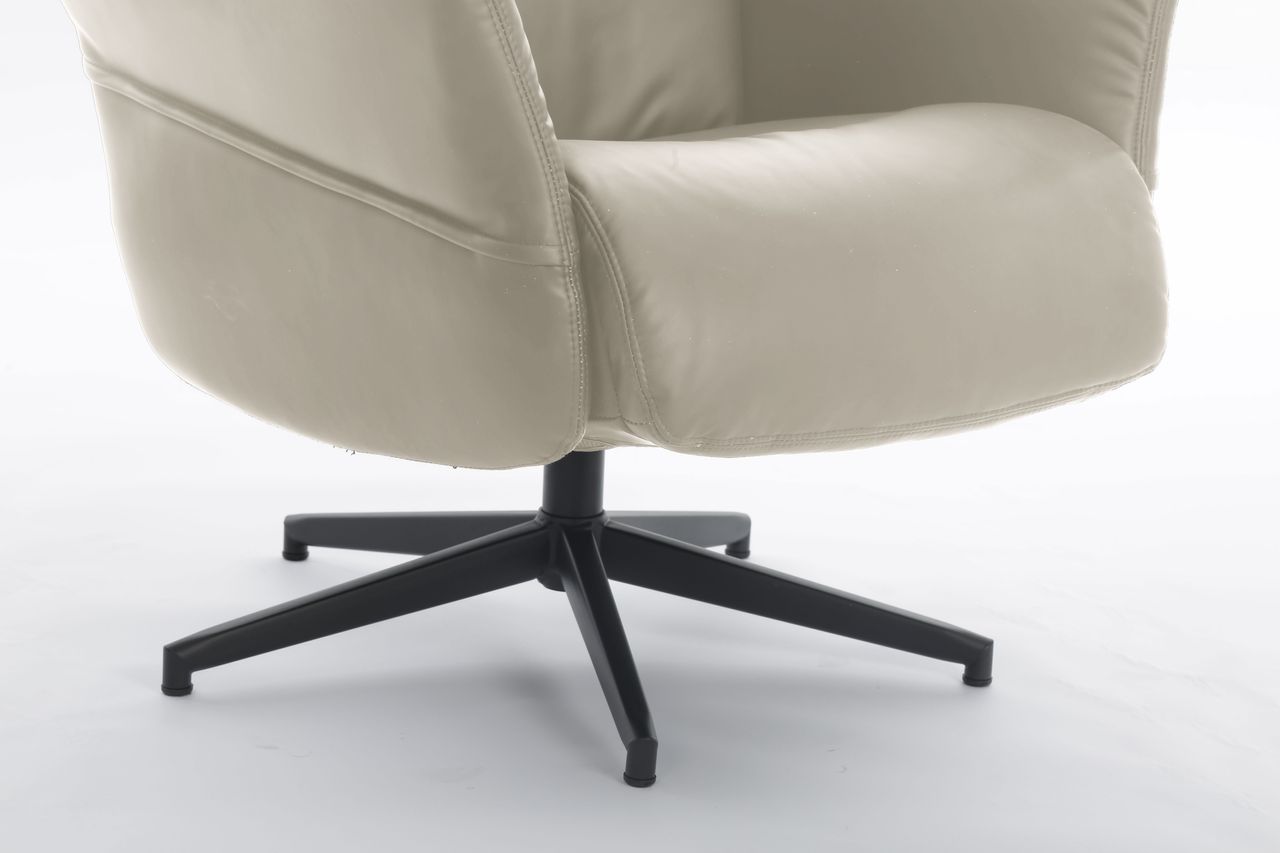 Happy Home Happy Home gepolsteter Relaxsessel mit Hocker HWP62-BEI beige