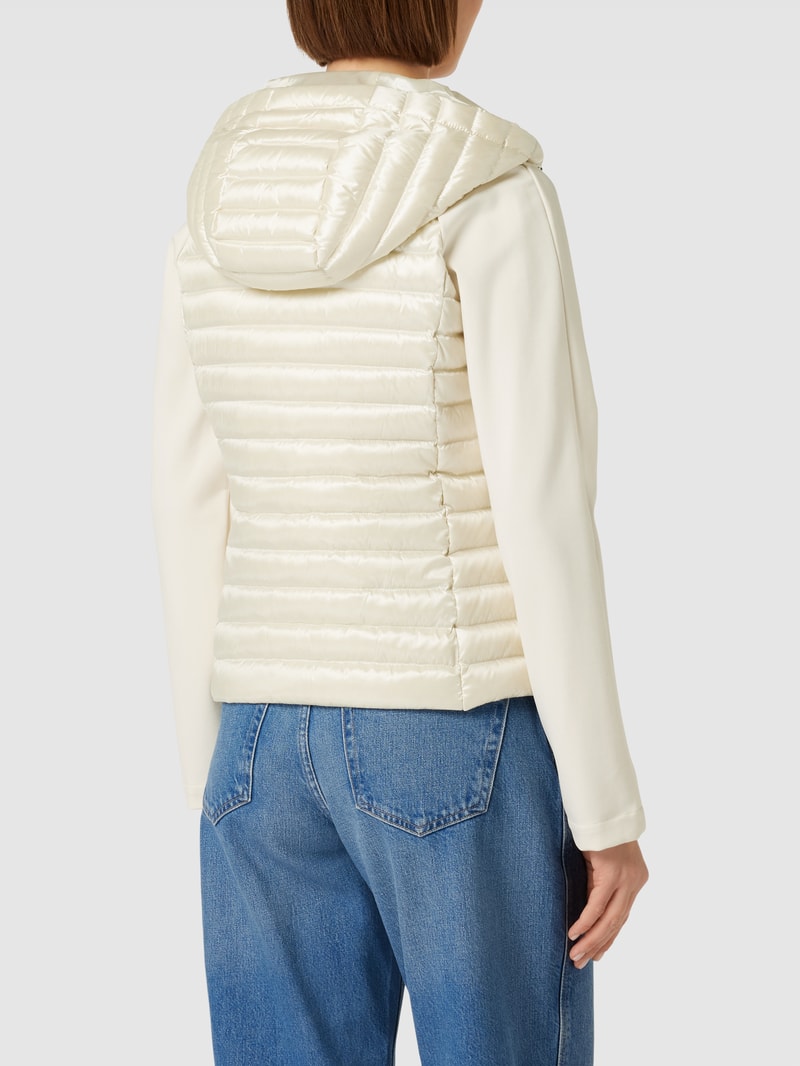 Daunenjacke mit Label-Details in offwhite