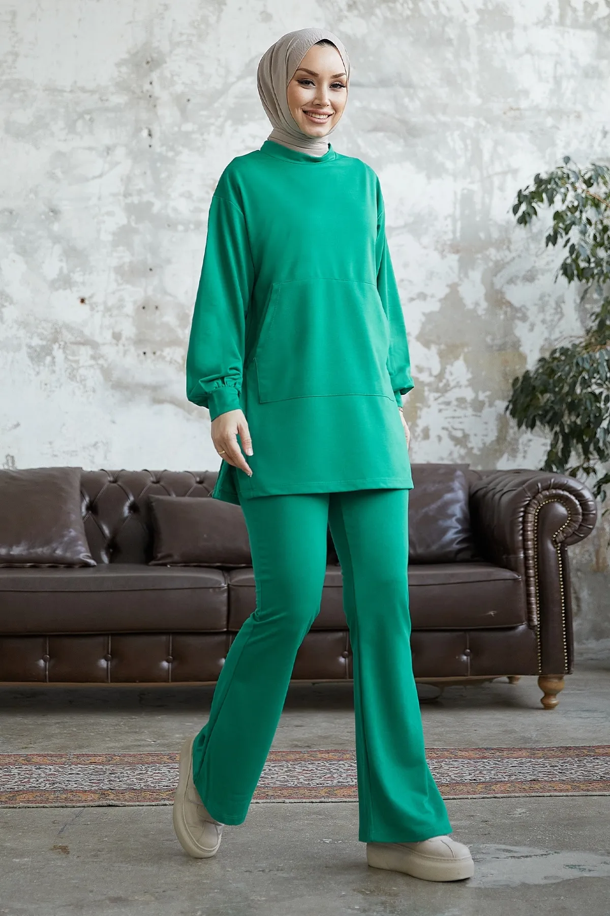 InStyle  Miora Spanischer Knöchel-Doppelanzug – Grün