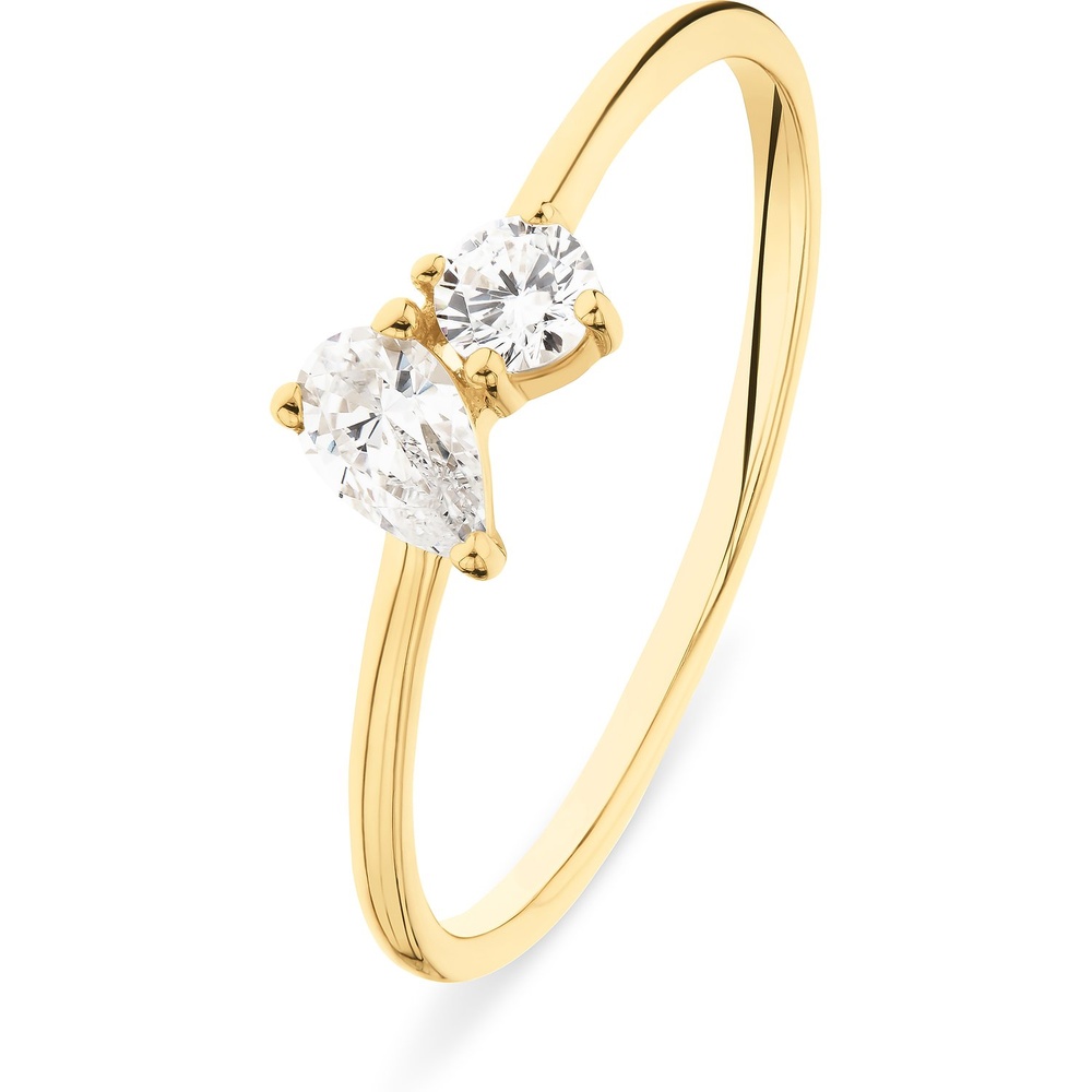 FAVS Bague pour femme 375 Or jaune or jaune Bague