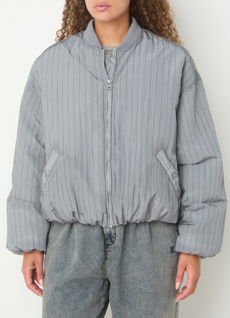 Giacca bomber 10DAYS con tasche laterali e stampa a righe